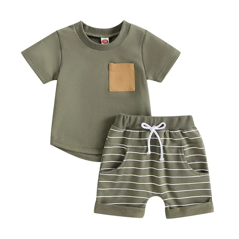 0-4Years 2Pcs Baby Boy Summer Clothing Set