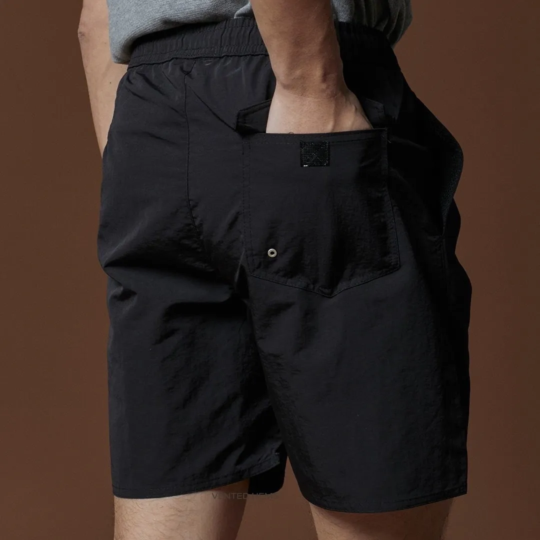 BOB NYLON SHORTS - BLACK