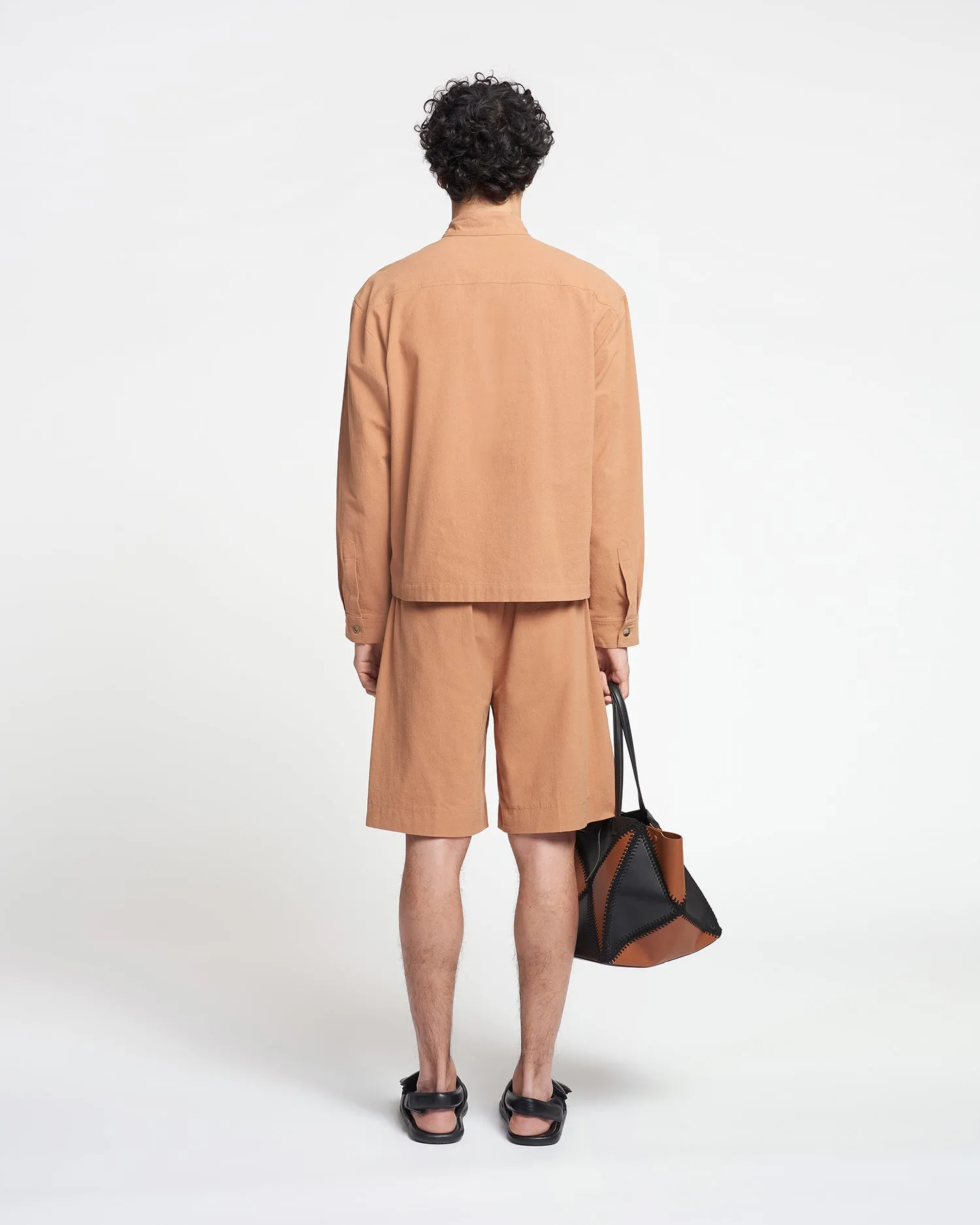 Carsten - Washed-Calico Shorts - Rust