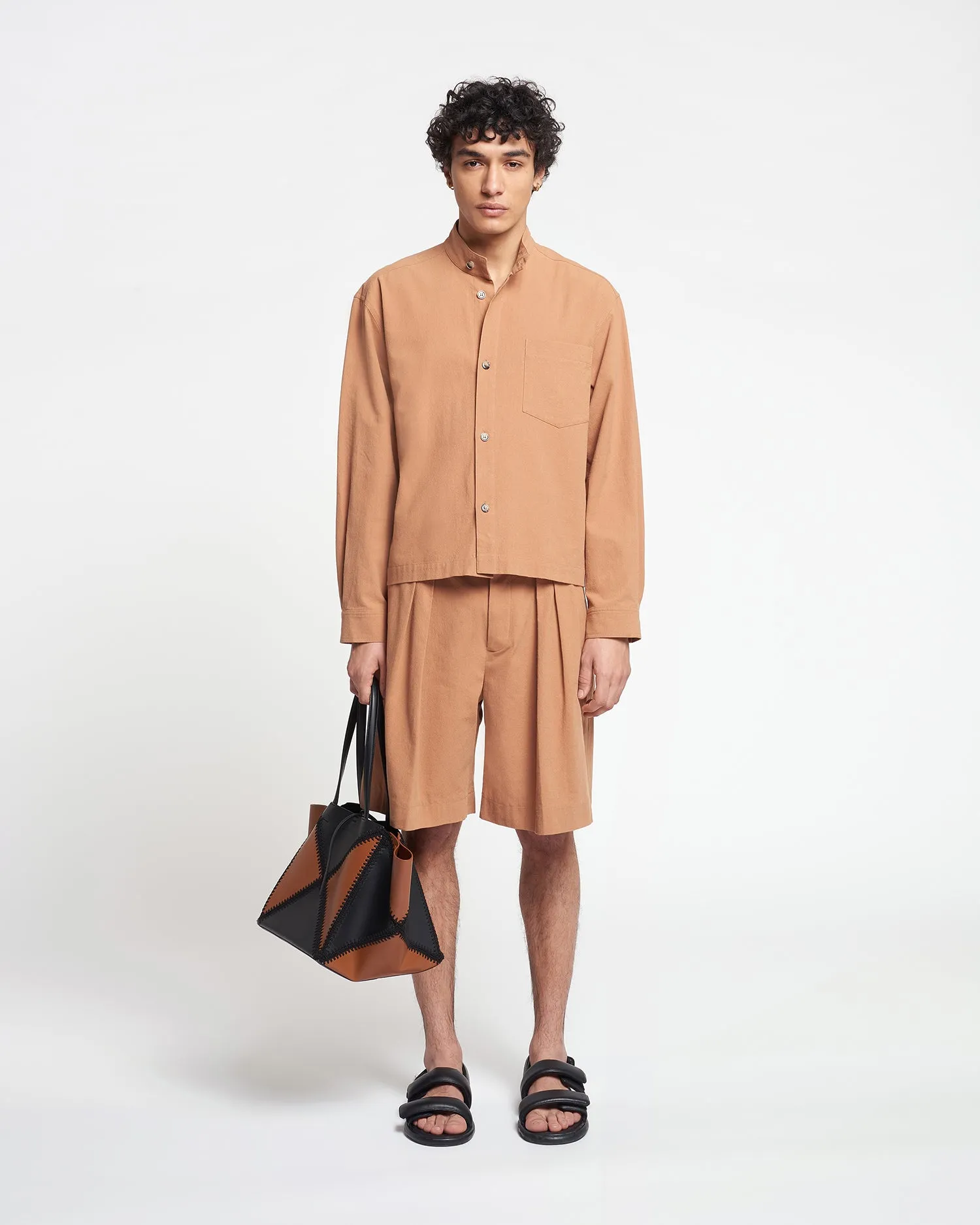 Carsten - Washed-Calico Shorts - Rust