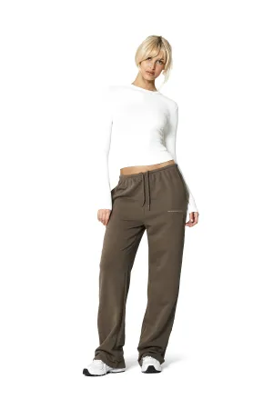 Core Wide Leg Sweatpants in Tobacco