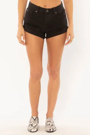 Crossroads Denim Shorts - Washed Black