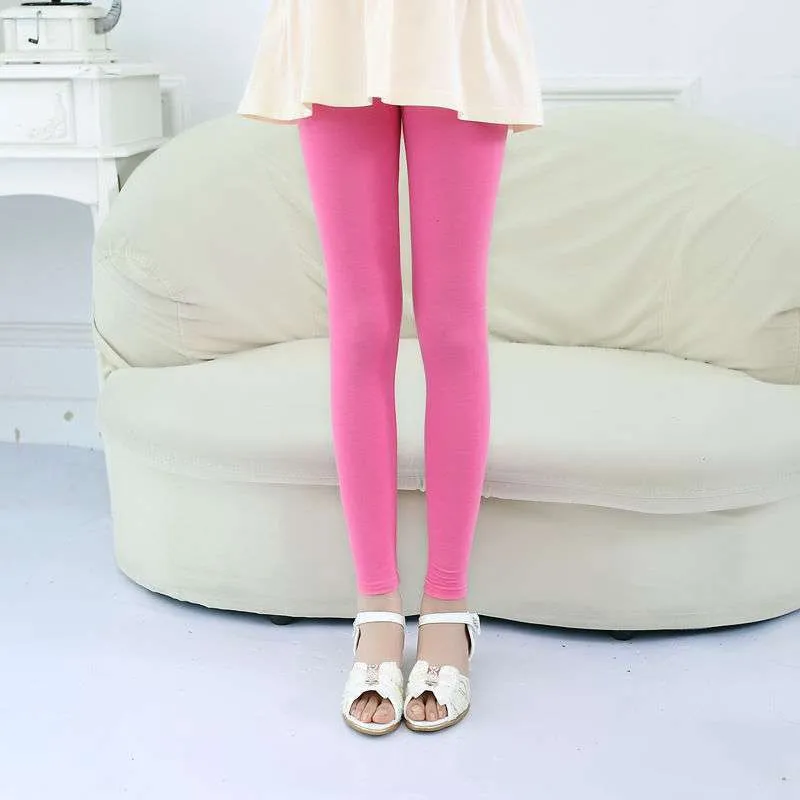 Girls' Leggings Summer Thin Modal Baby Nine-point Pants Stretch Middle And Big Kids