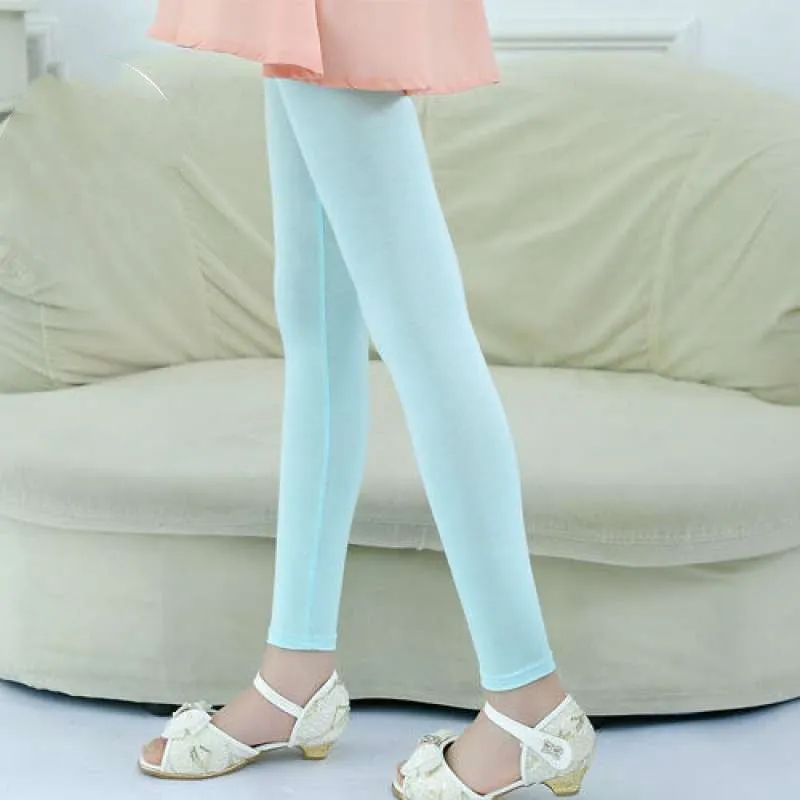 Girls' Leggings Summer Thin Modal Baby Nine-point Pants Stretch Middle And Big Kids
