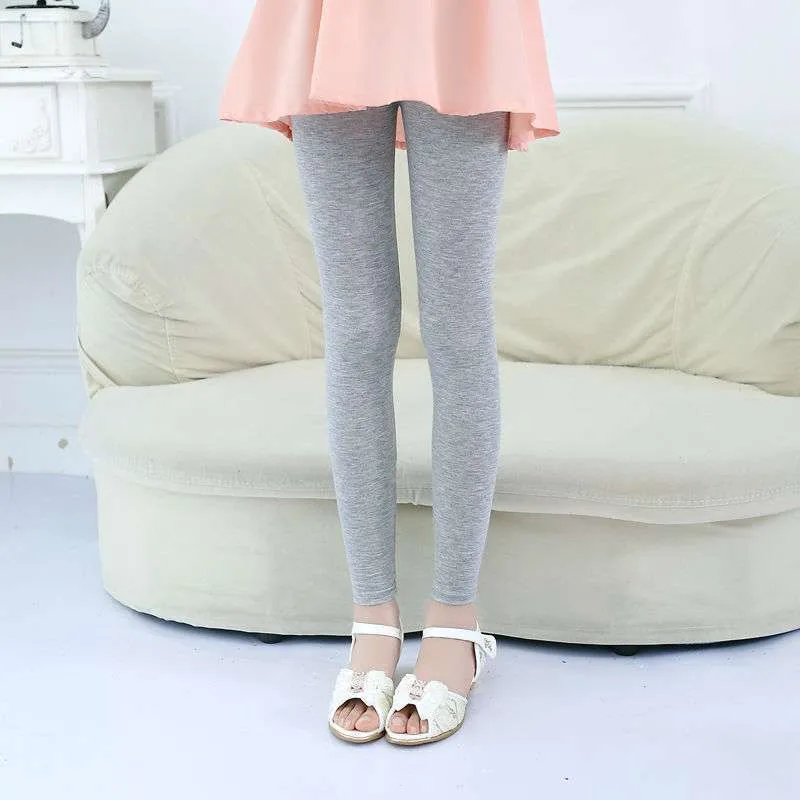 Girls' Leggings Summer Thin Modal Baby Nine-point Pants Stretch Middle And Big Kids