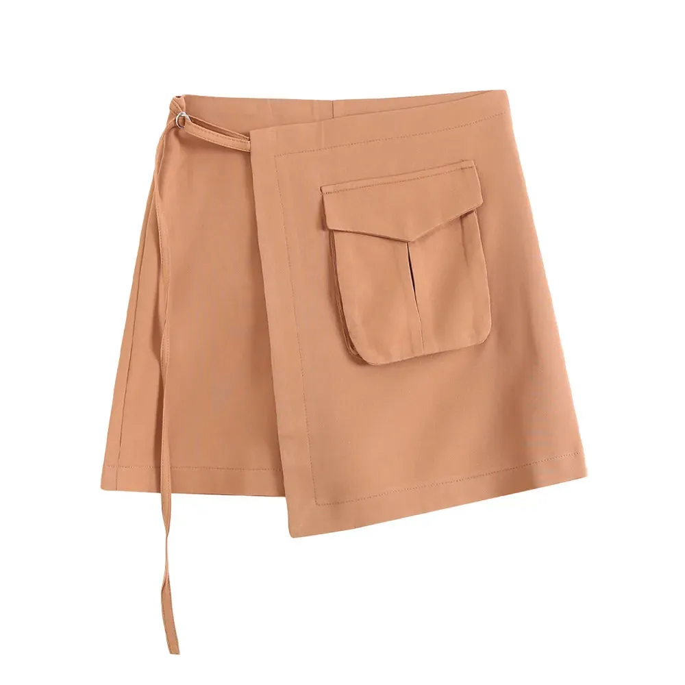 High Waist Cargo Shorts