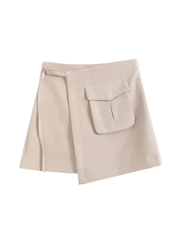 High Waist Cargo Shorts