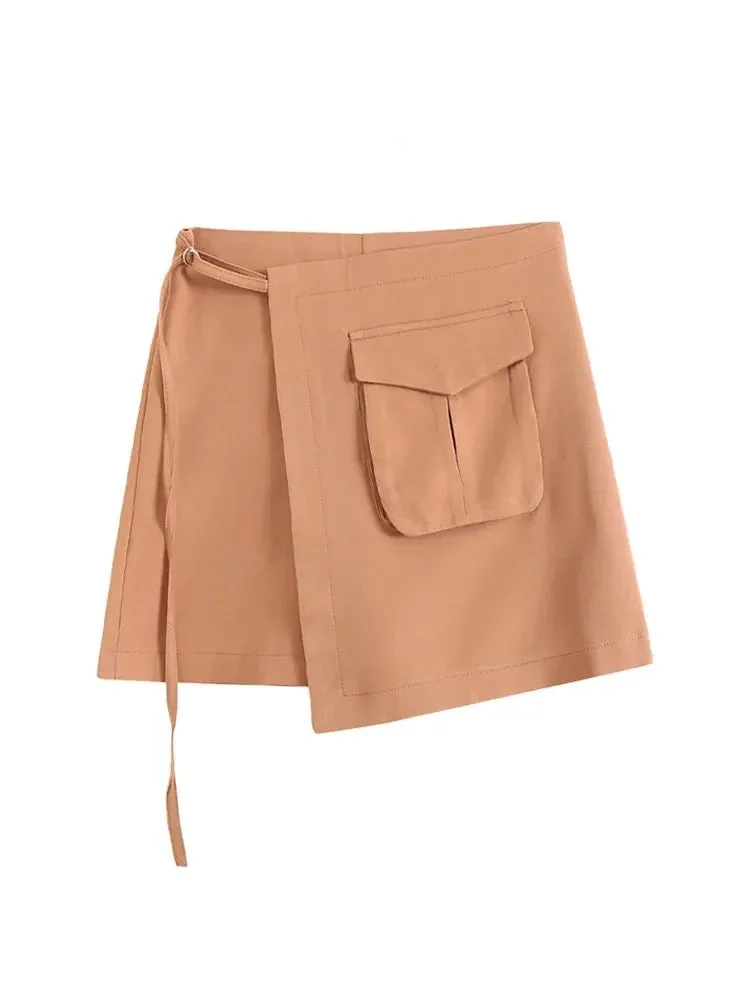 High Waist Cargo Shorts