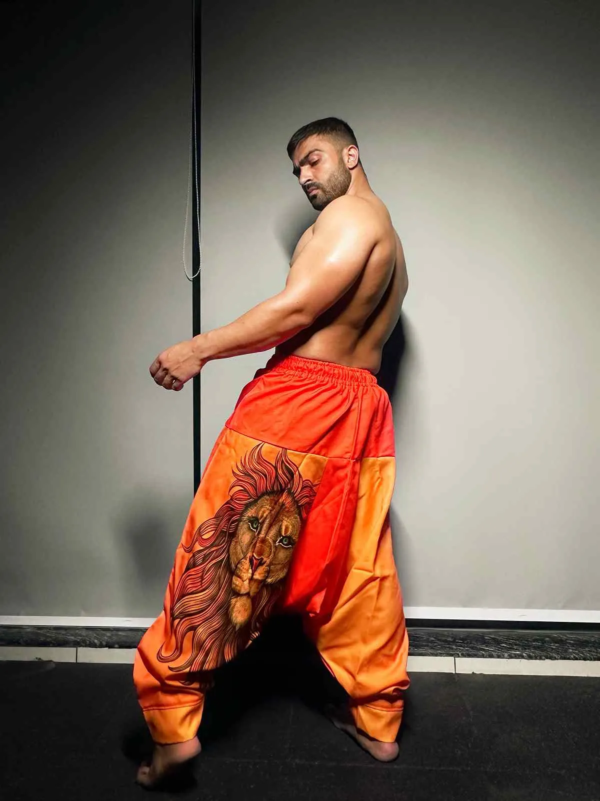 Men's Boho Lion Genie Pants Bohemian Hippy Harem Pants For Fitness Yoga