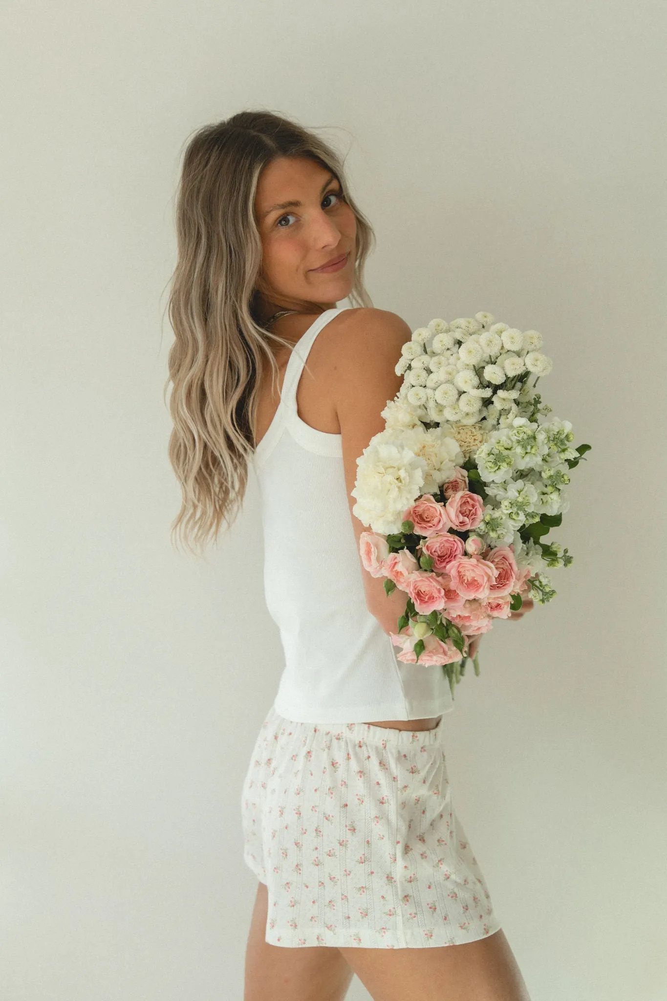 Rose Knit Floral Shorts