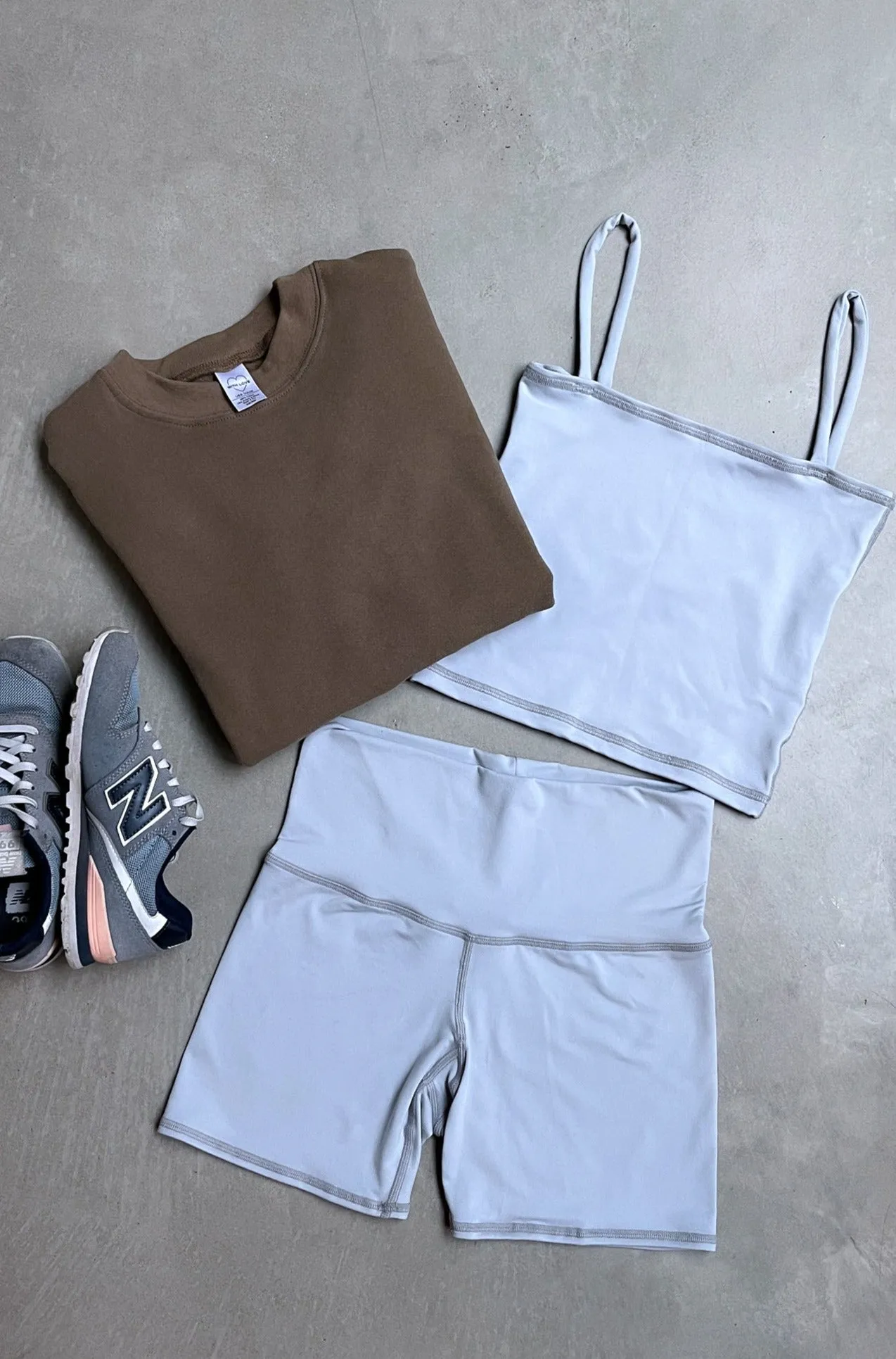 Solid Grey Bike Short ♡ *Final Sale