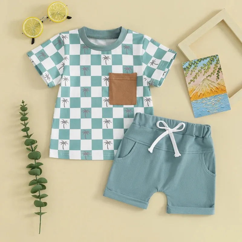 Summer Baby Boy Short Sleeve Clothing Set