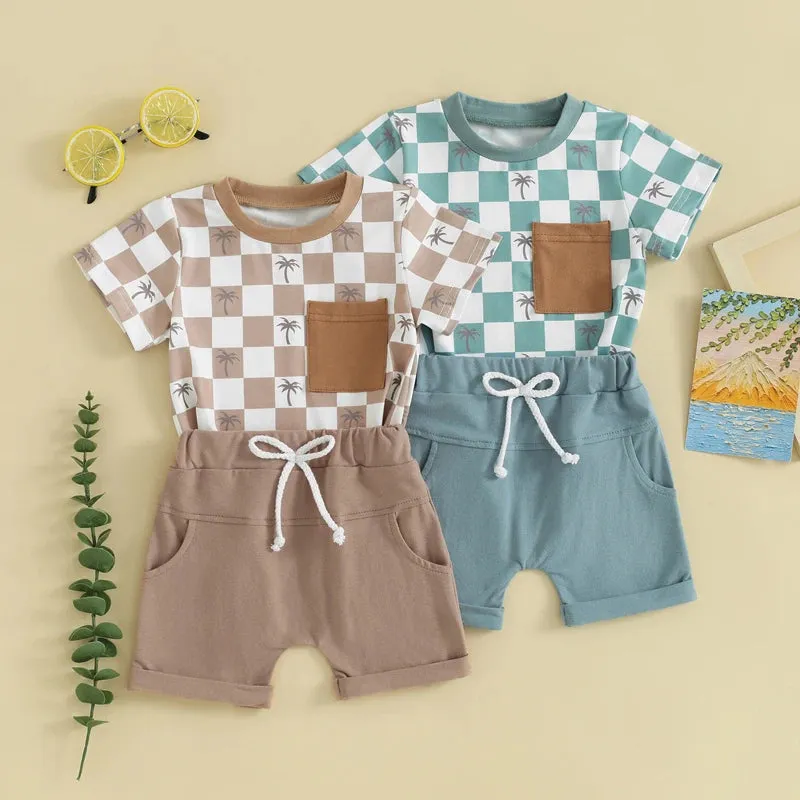 Summer Baby Boy Short Sleeve Clothing Set