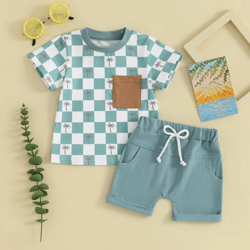 Summer Baby Boy Short Sleeve Clothing Set