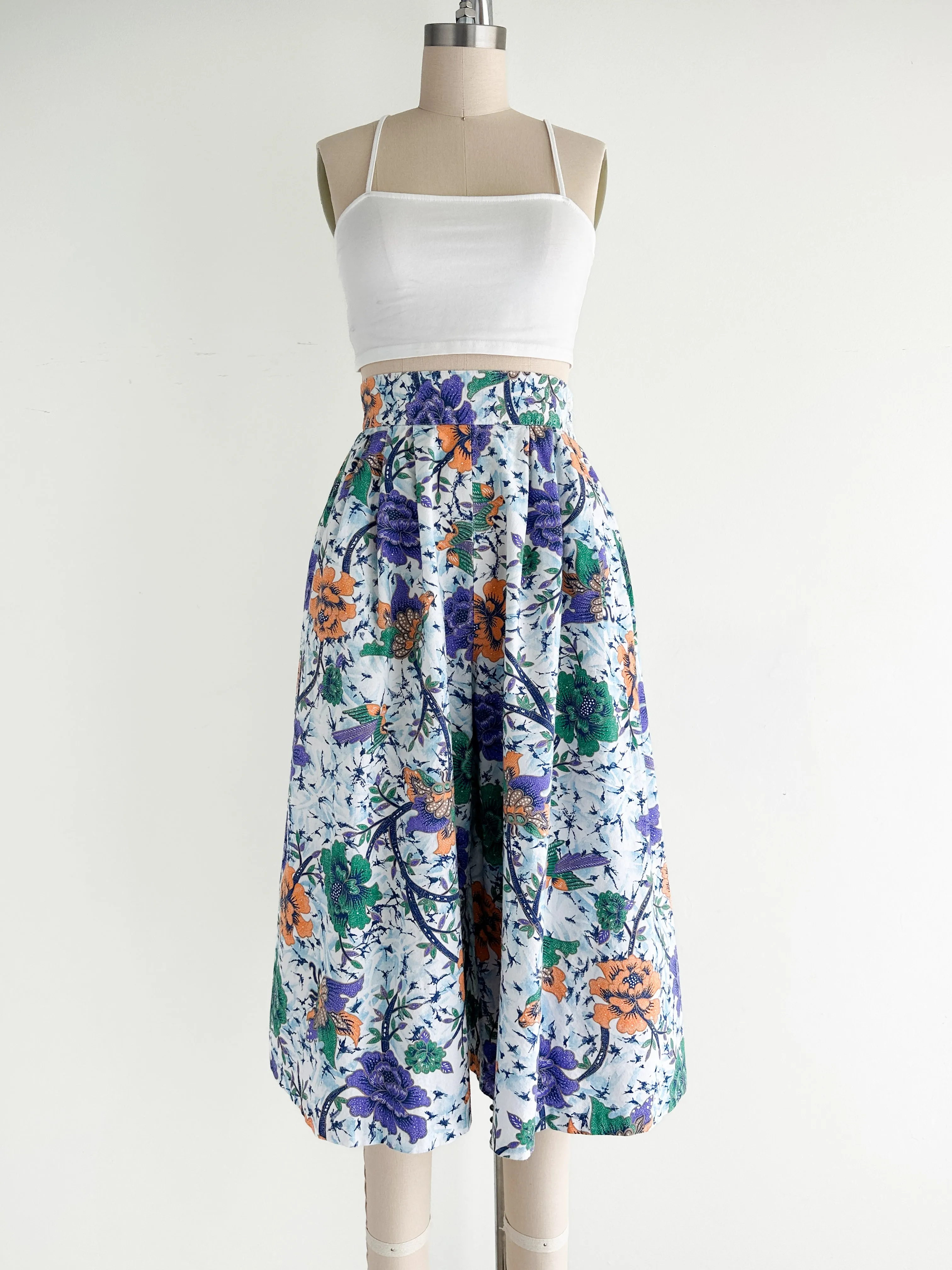 vintage cotton floral culottes (S/M)