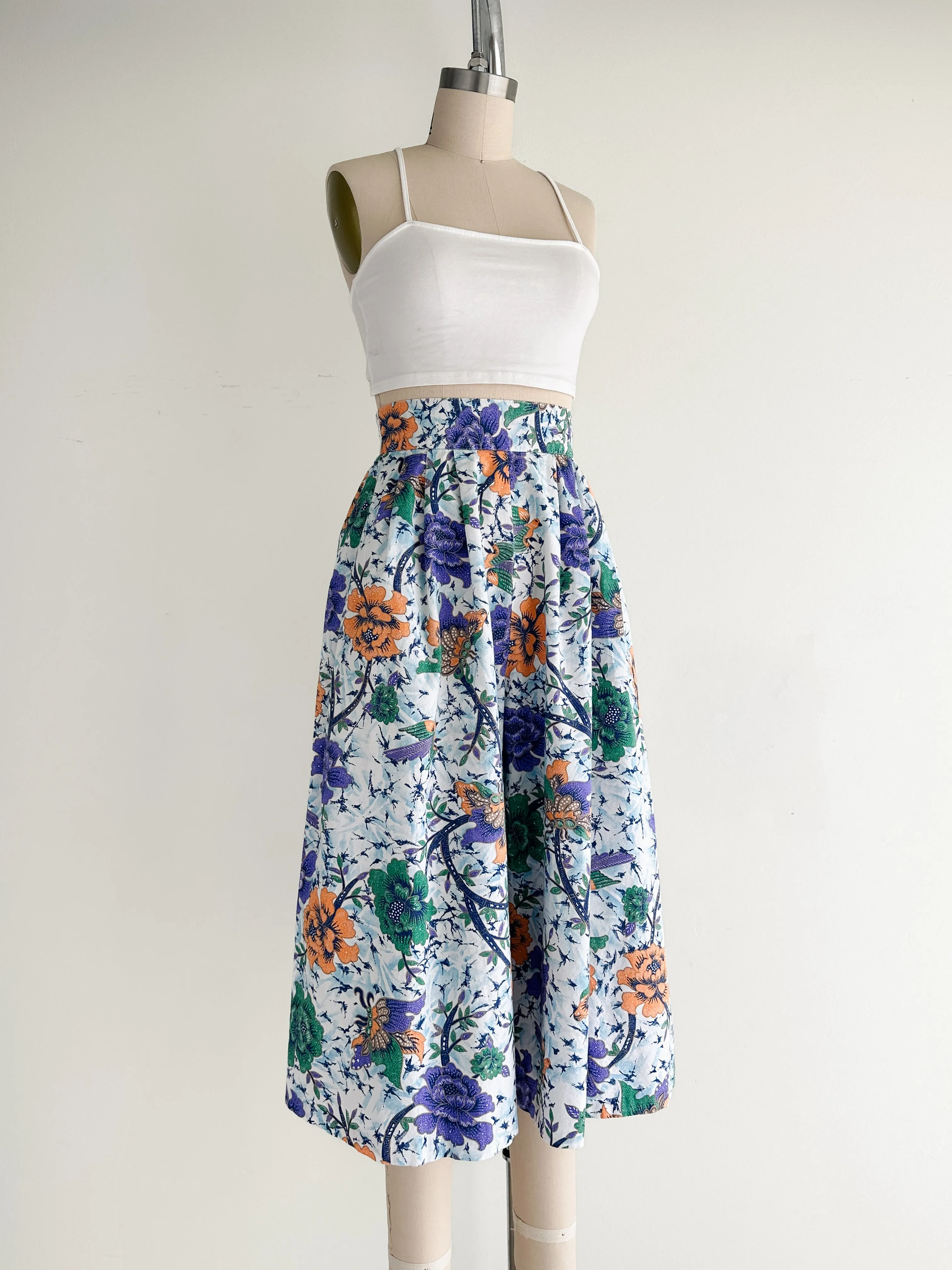 vintage cotton floral culottes (S/M)