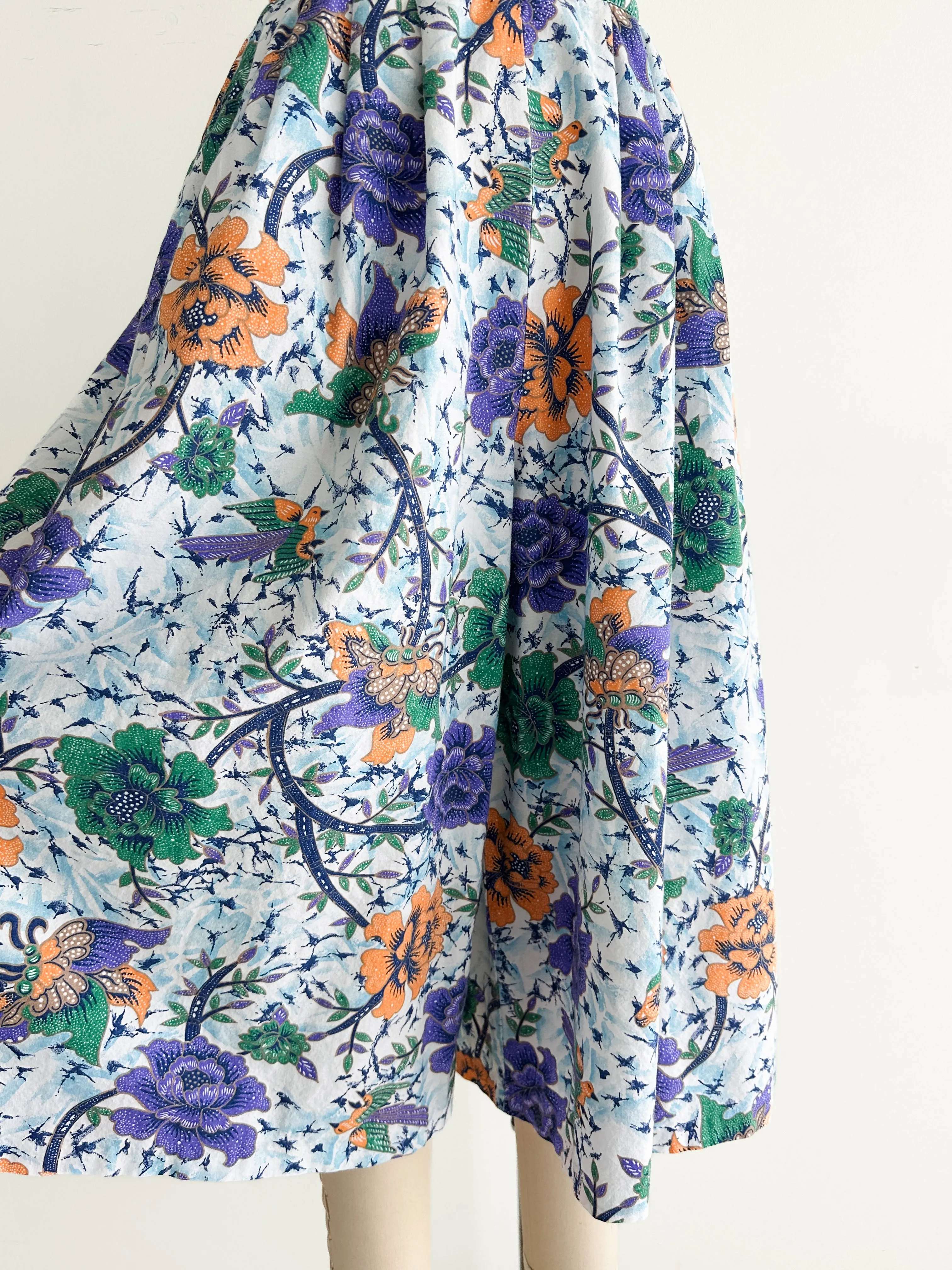 vintage cotton floral culottes (S/M)