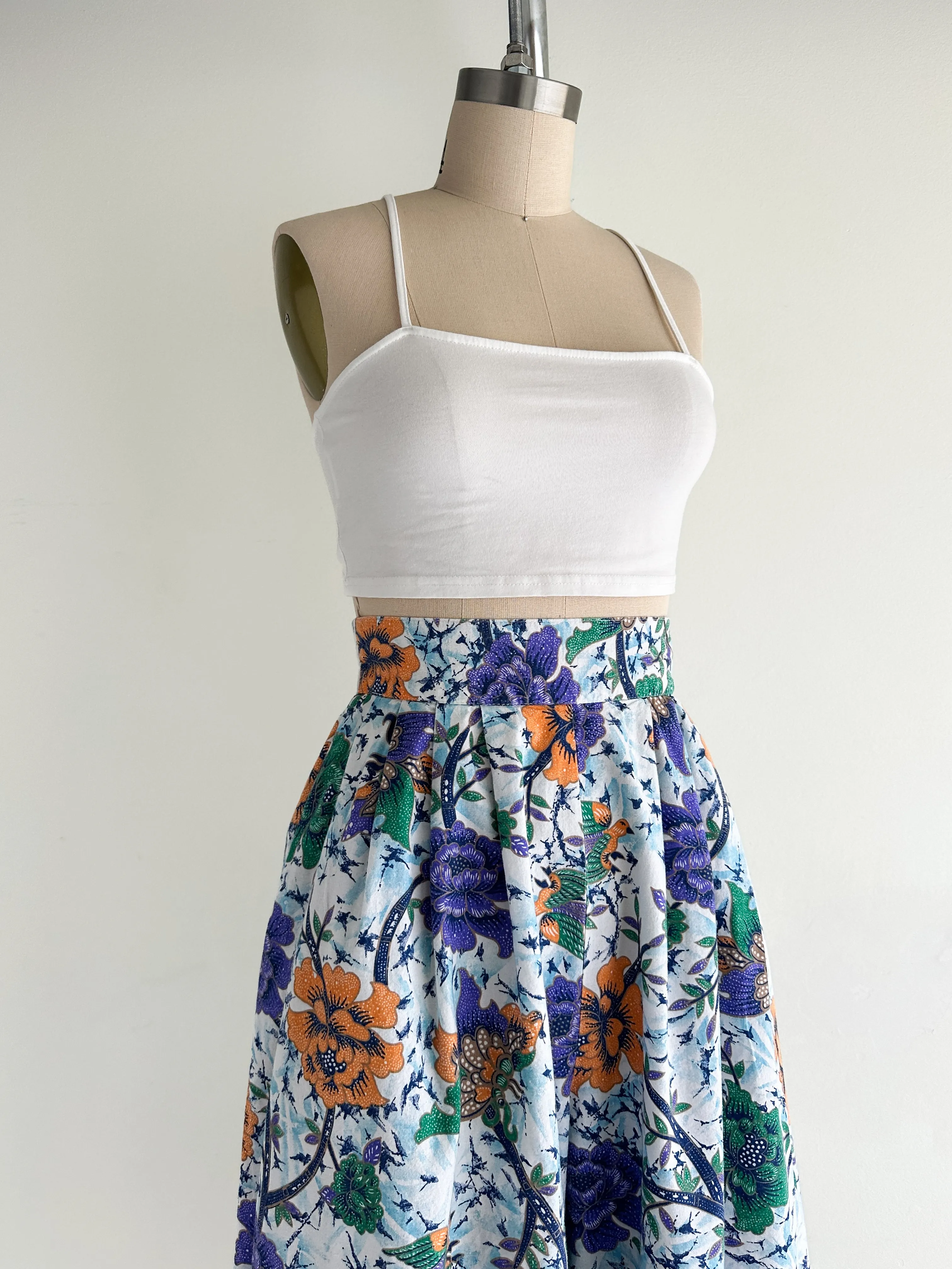 vintage cotton floral culottes (S/M)