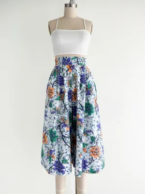 vintage cotton floral culottes (S/M)
