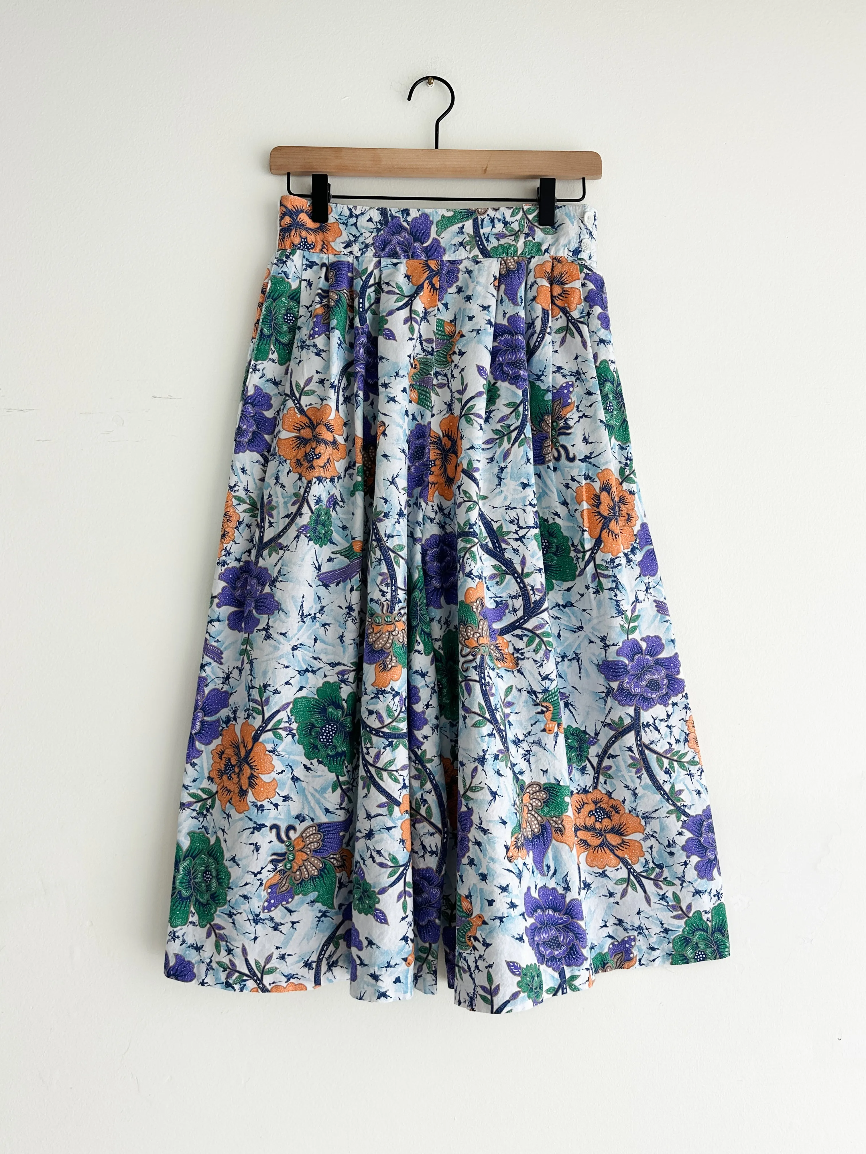 vintage cotton floral culottes (S/M)