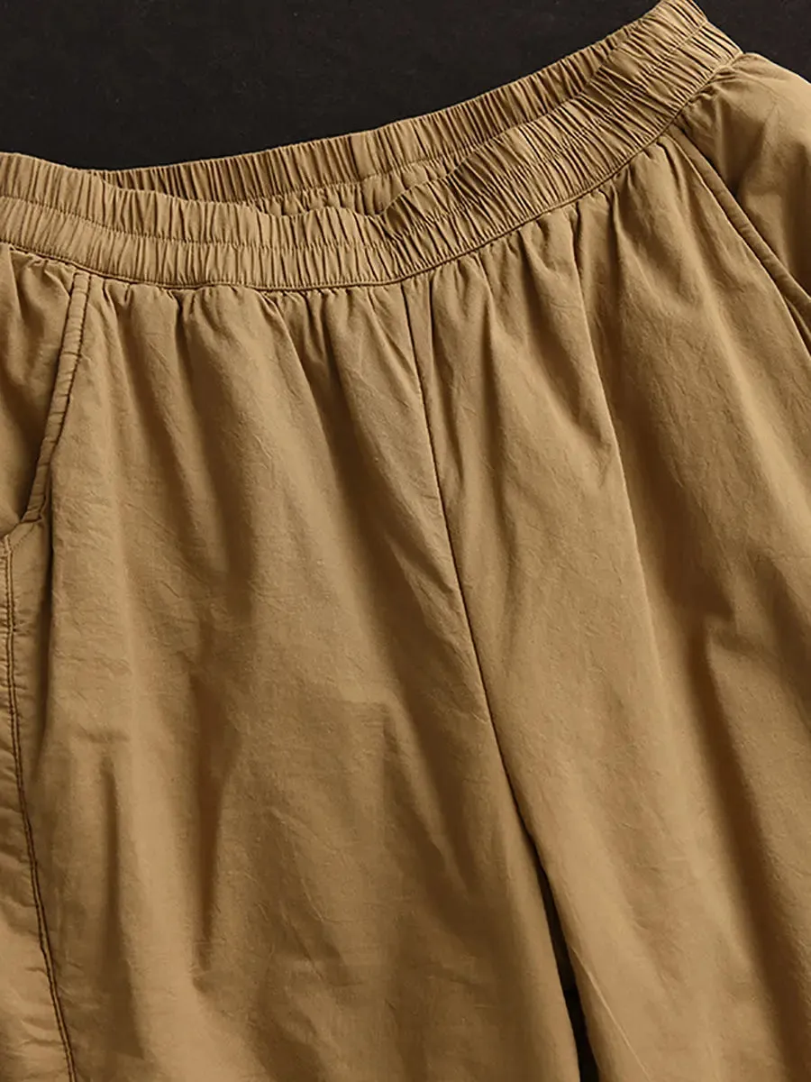 Women Solid Spliced Padded Harem Pants
