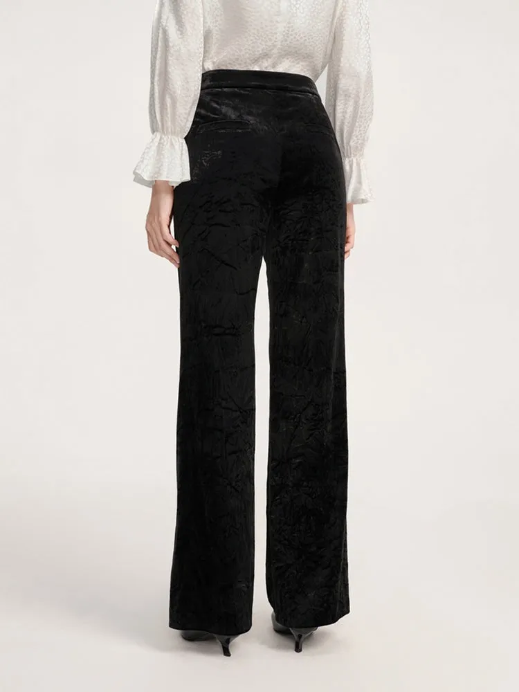YAYING Black Wide-leg Pants
